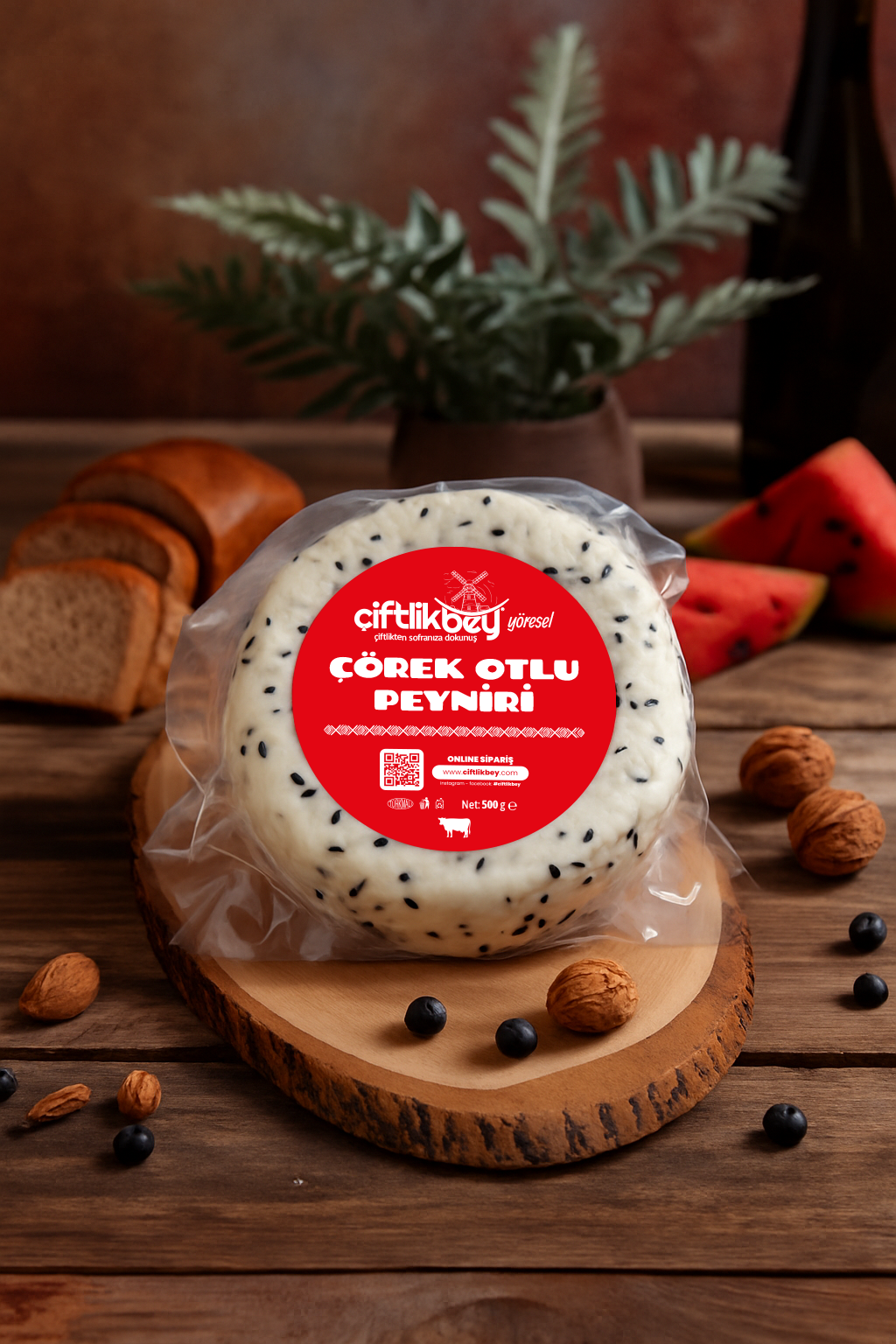 YÖRESEL ÇÖREK OTLU PEYNİR 500 g