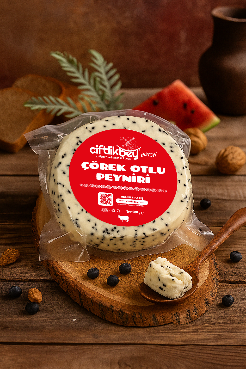 YÖRESEL ÇÖREK OTLU PEYNİR 500 g