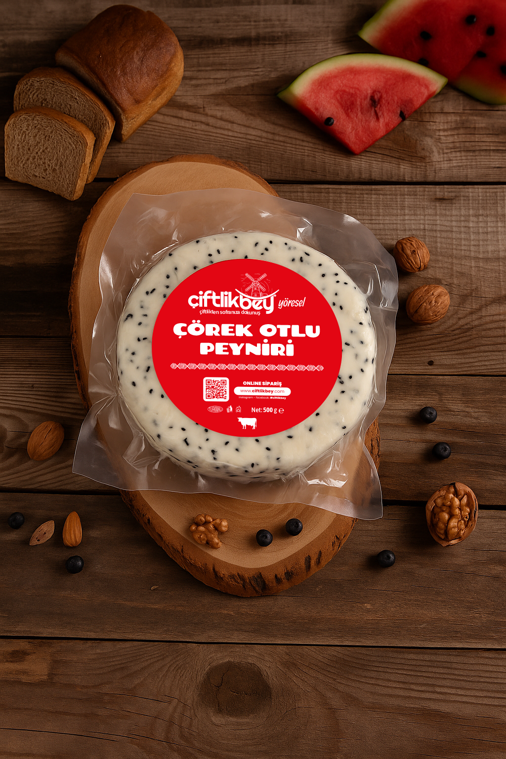 YÖRESEL ÇÖREK OTLU PEYNİR 500 g